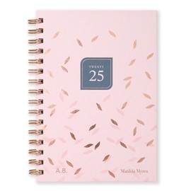 Matilda Myres 2024 A5 Spiral Bound Weekly Planner - Rose Gold - Pink with Name