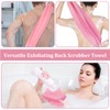 7 Pcs Exfoliating Back Scrubber with Handles, Nylon Back Exfoliator