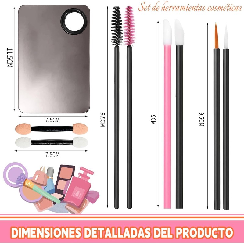 Kit de Aplicadores de Maquillaje Desechables, 275 Herramientas de Aplicación