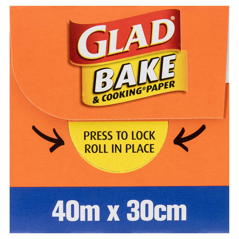 Glad Bake and Cooking Paper, 40 Metre Non-Stick Baking Paper