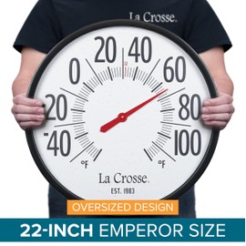 La Crosse 104-3056 Emperor Size 22-Inch Analog Dial Thermometer