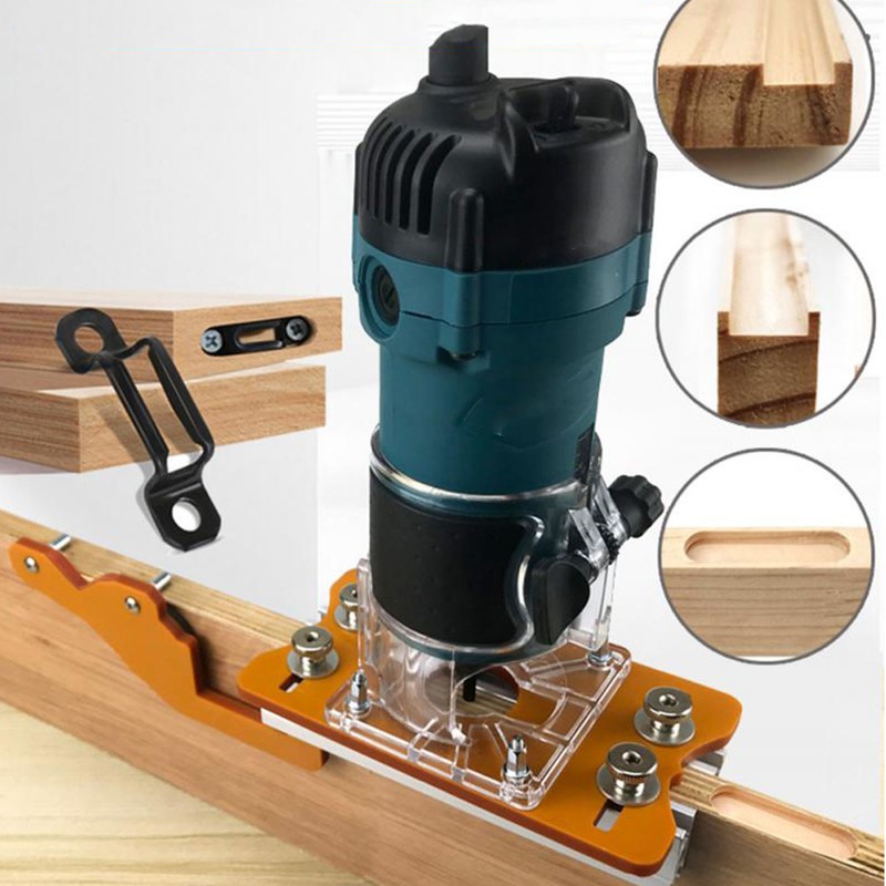 Router Table Insert Plate Kit Aluminum Alloy Woodworking Slotting Positioning