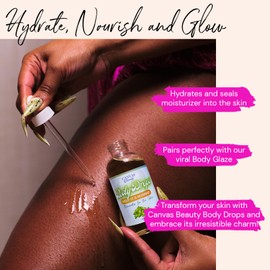 Canvas Beauty Body Drops, Keep It A Hunnid - With Coconut Oil, Jojoba Oil & Vitamin E