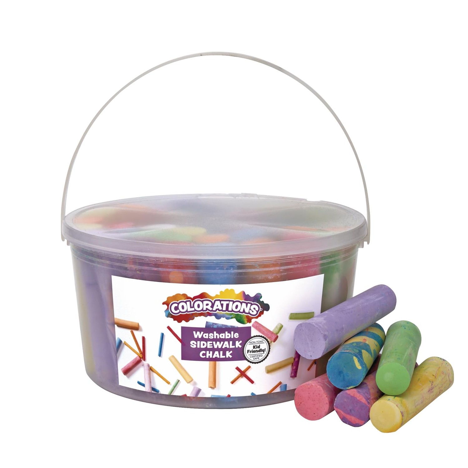 Colorations Colorations Sidewalk Chalk C 50pc 4 x 1 Washable, Bright ...