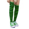Dress Up America Black and Green Striped Socks for Kids