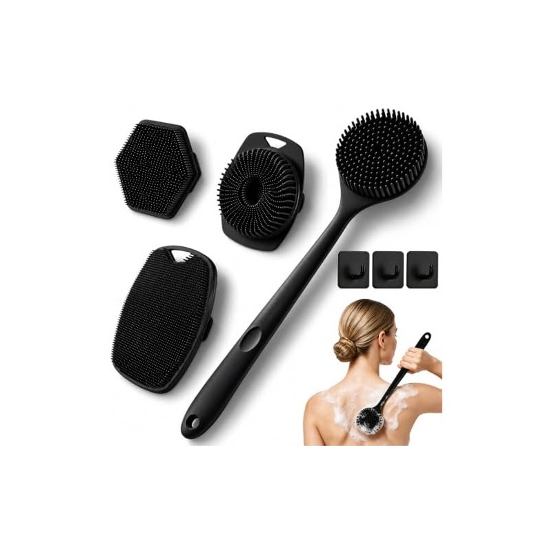 Set de 4 Cepillos de Silicona para Cuerpo