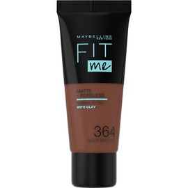 Maybelline Fit Me Foundation, Matte & Poreless, Full Coverage Blendable Normal to Oily Skin, 364 Deep Bronze 30ml