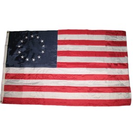 "Flags & Signs" 3x5 Embroidered Betsy Ross USA American 210D-S Sewn Nylon Flag 3'x5' Made in USA a-1-5031