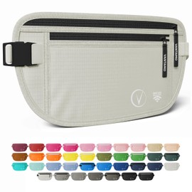 Money Belt for Travel - Security Fanny Pack for Phone, Money, Passport, & More with Anti Theft RFID Protection - Slim Under Clothes Hidden Wallet Holder Bag - Unisex Travel Waist Pouch for Women &