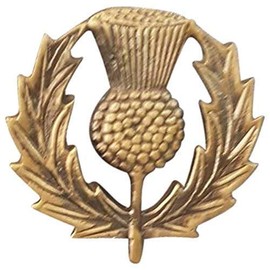 Tartancity Scottish Glengarry Cap Badges/Glengarry Hat Badge Pin Golden/Military Cap Badges