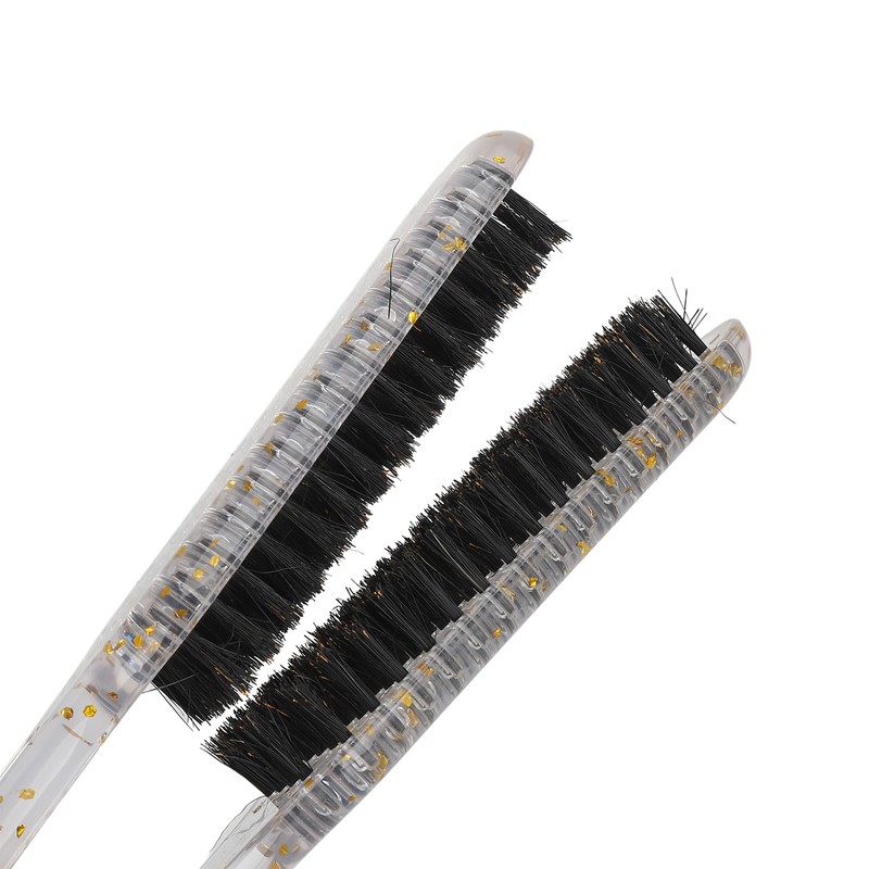Double Sided Brush Clamp Ergonomic Handle Anti Static Nylon Hair