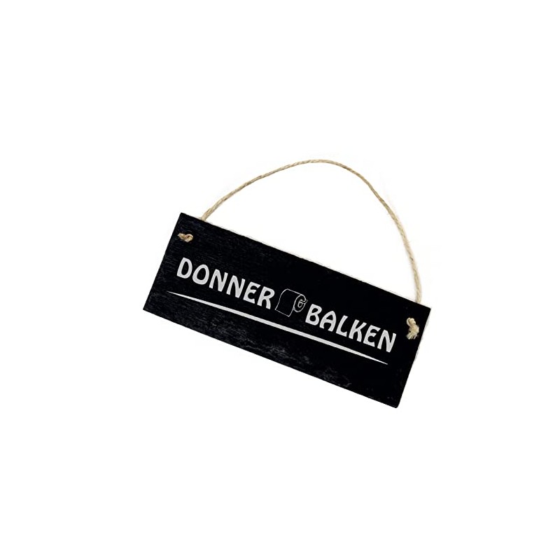 Dekolando Donnerbalken Toilet Sign Slate Toilet Door Sign 8 x