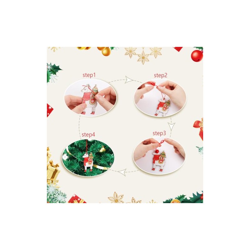 12 Piezas Adornos de Navidad, Colgado del Arbol de Navidad,