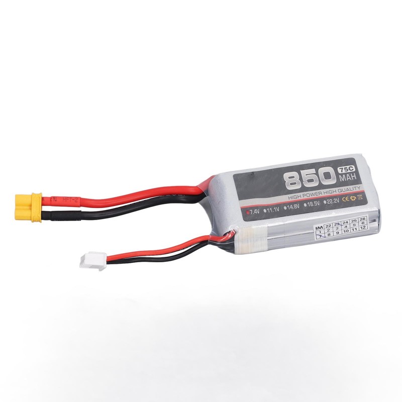 850mAh 75C High Rate Lipo Batteries Li Ion Battery Pack