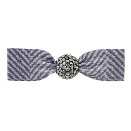 Emi Jay Elastische weißen Leoparden mit weißen Strass-Kugel