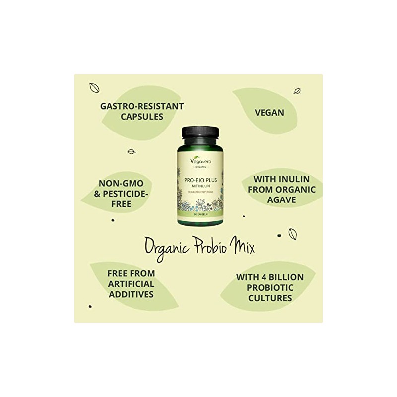 Probiotics & Prebiotics Vegavero® | 100% Organic | 10 Strains