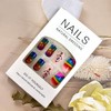 TBRZTR Press on Nails Medium Square Fake Nails Colorful Smudge