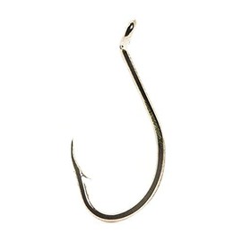 Mustad Classic Extra Strong Reversed Point Forged Turned Up Eye Octopus/Beak Hook (Pack of 100), Nickel, 4/0