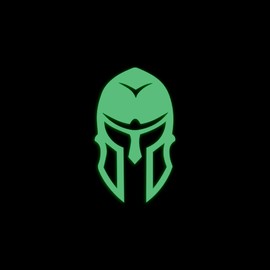 Spartan Helmet Warrior Molon Labe Style 18 Glow in The Dark Sticker Decal for Phone Tablet Laptop Car Truck Window | 3" Sticker | Green