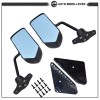 Silscvtt Side Rearview Wing Mirrors F1 Retro Style Racing Universal