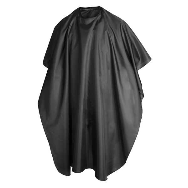 Hairdressing Cape Black Full Body View Cape Unisex Professional Hairdresser Dress for Hair Styling Cuts and Colours Hairdresser Capes, black