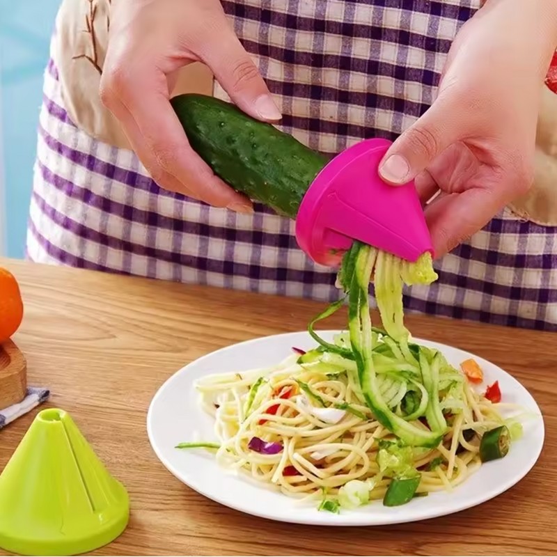 Multifunctional Spiral Vegetable Slicer & Manual Rotating Grater Peeler