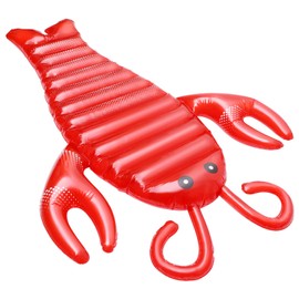 BESPORTBLE 1PC Creative Lobster Shape Inflatable Floating Bed for Swimming Pool Fun PVC Floating Mat for Outdoor Summer Parties Relaxation and Sunbathing