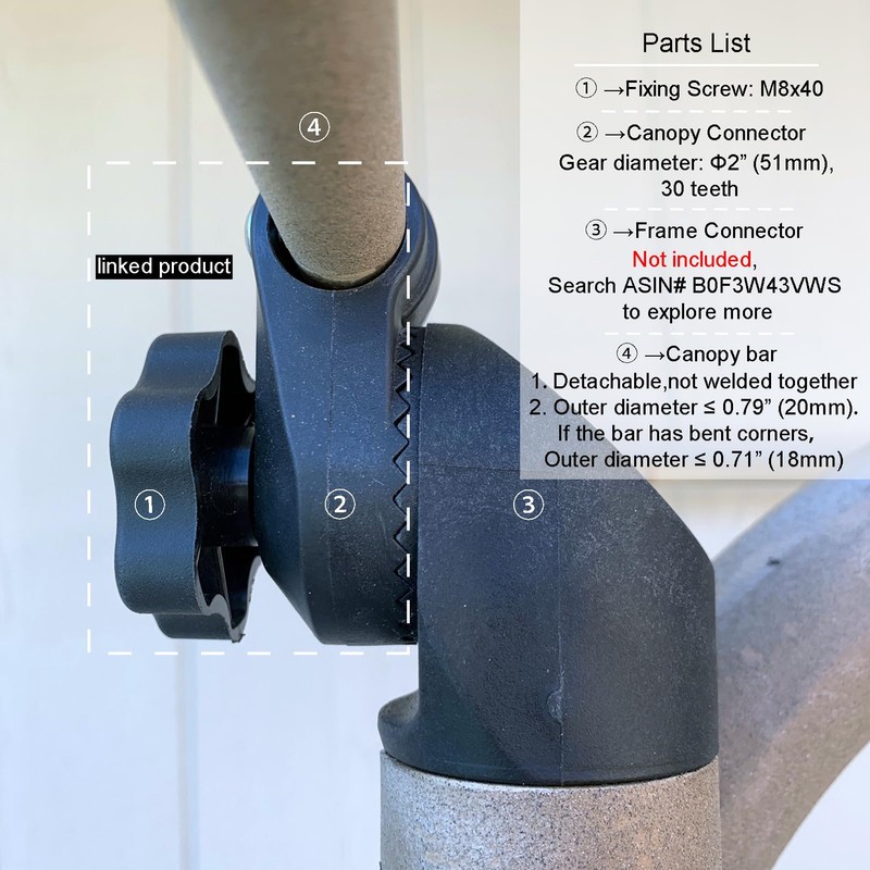 Timyrimy Garden Swing Plastic Fittings for RUS4180-2002 Swing, 2" Gear