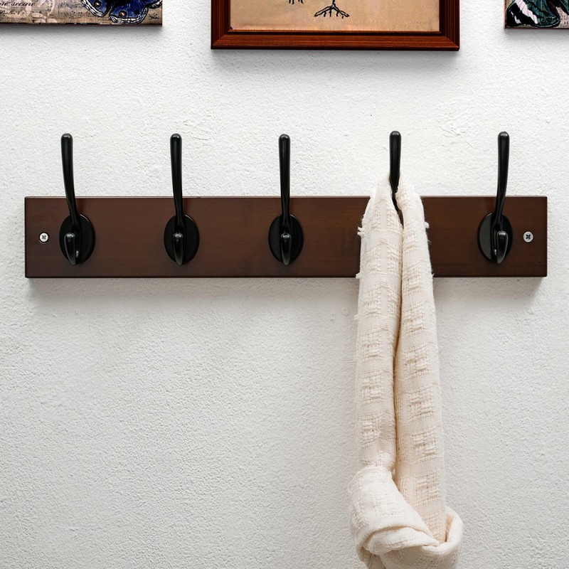 Dseap Wall Mounted Coat Rack: 16" Hole to Hole, Coat