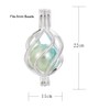 10pcs Twist Ball Pearl Cage Bright Silver Beads Cage Locket