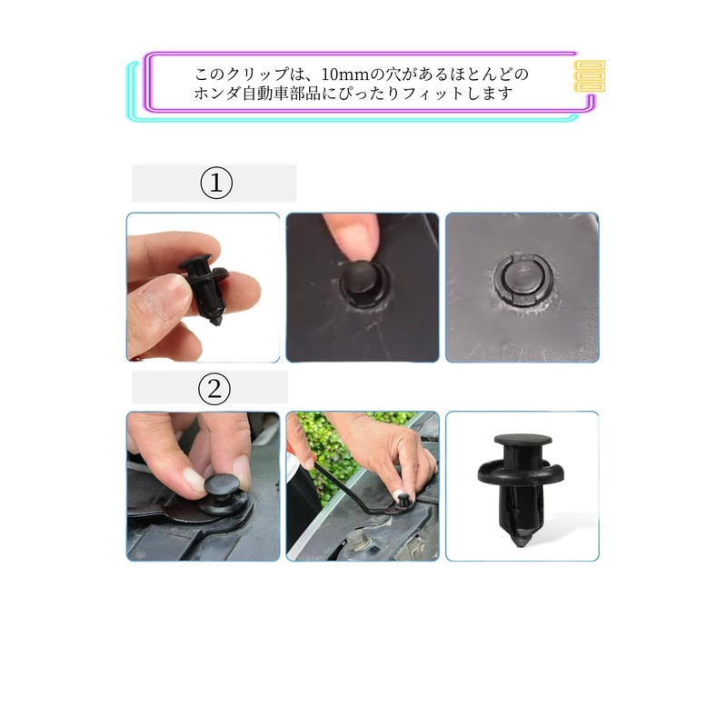YFFSFDC Rivet Clips Fasteners 100pcs 10mm Hole Diameter Rivet Automotive