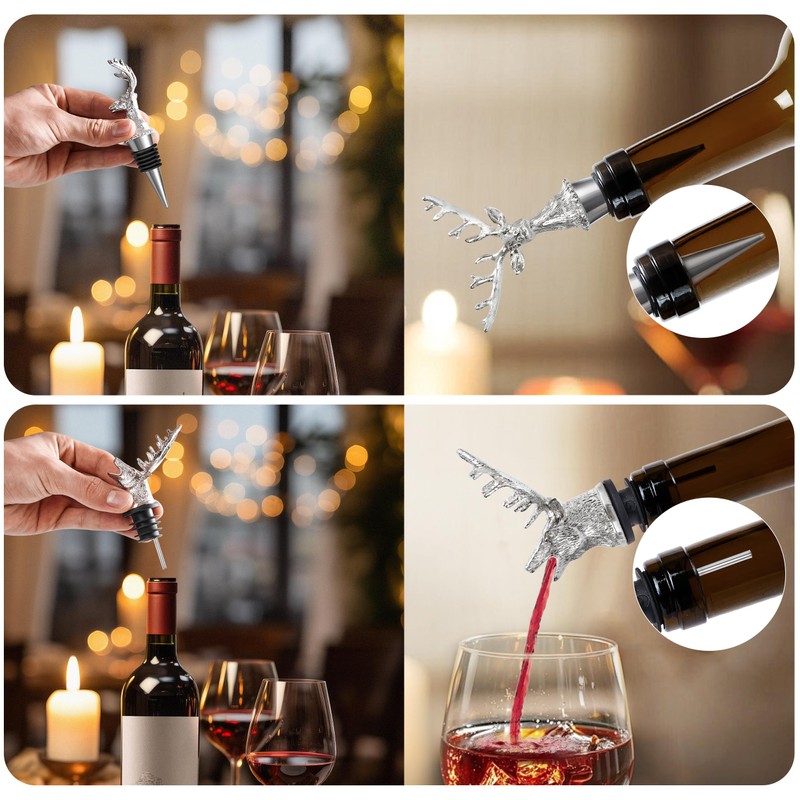 Animal-Designed Wine Stoppers, Funny Wine Stopper Sets, Equipped With A