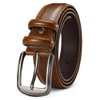 DOOPAI Mens Leather Belt Jeans Black Brown Belt Fashion &
