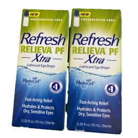 Refresh Relieva PfF Xtra Drops 0.33oz Exp 04/2026 - 2 Pack