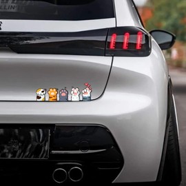 Cat Paw Vinyl Car Sticker, Paw Print Scratch Cover Funny Bumper Decal for Auto, Truck, Motorcycle, Wall, Window (Medium)