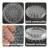 AUXBC 8Pcs Round Carpet Protectors Spiked Caster Cups, Transparent Furniture