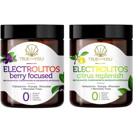 Electrolitos sin Azúcar, Hidratación en Polvo, Adicionado con Calcio, Zinc y Potasio. Keto, Paleo y Vegano, Sabor Frutos del Bosque, Limonada o