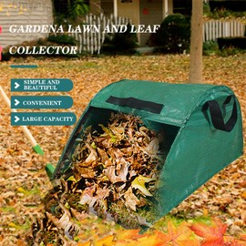 Leaf scoop leaf collector,Extra large lawn bags leaf bags,Foldable yard waste bag/leaf bin,Heavy leaf pick up tools leaf loader,Reusable yard garden bags for leaves lawn trash (100L)