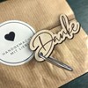 Dankeschön Geschenke - Danke Schlüsselanhänger handgemacht aus Holz, Glücksbringer, Danke