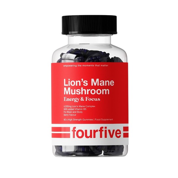 fourfive fourfive Lions Mane Mushroom Gummies (4000mg) Energy & Focus