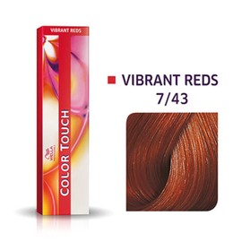 Wella Colour Touch 7/ 43 Medium Blonde Red Gold Pack of 2 (2 x 60 ml)
