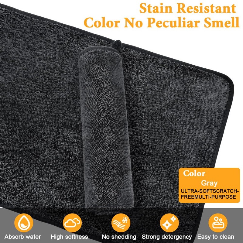 URAQT Microfibre Car Drying Cloth, 40 x 40 cm Microfibre