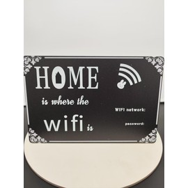 Funny WiFi Home Sign Decoration - Retro Metal Tin Sign for Home, Guest Room, Bar, or Pub - 8 x 12 Inch Novelty Plaque