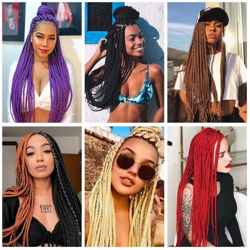 Yamel Pre Stretched Braiding Hair Natural Brown Long 24 inch