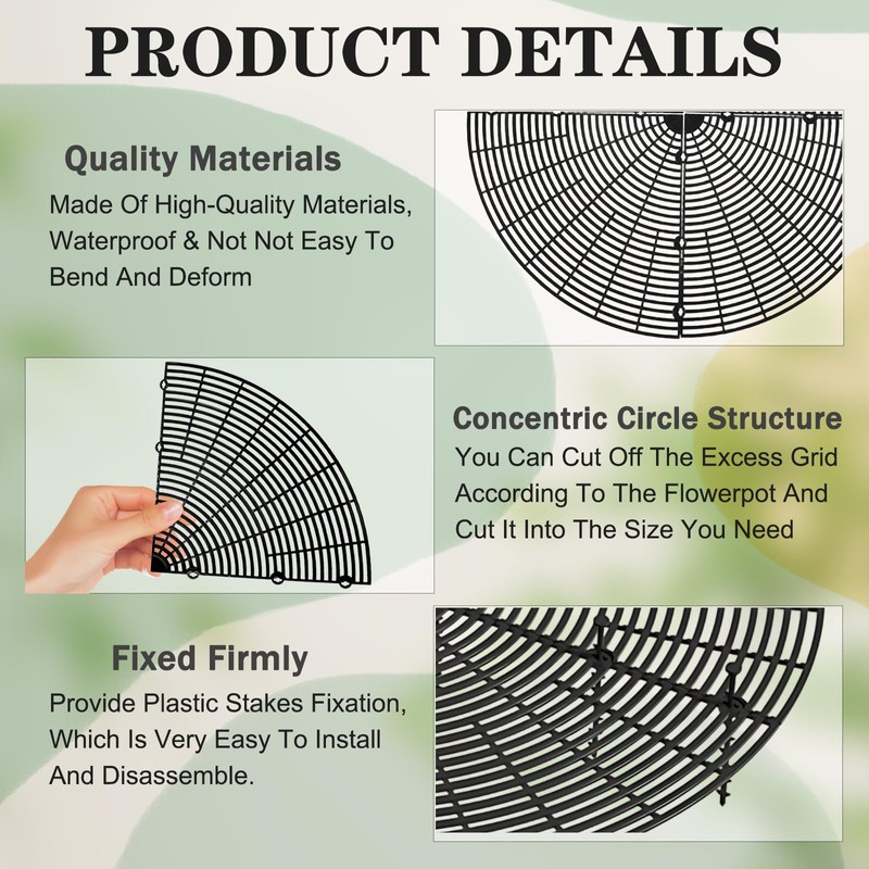 SGYUNQ Plant Pot Grid Soil Protector Covers Cuttable Flower Protector