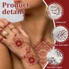 GXGM 12 Piece Henna Tattoo Set - Temporary Tattoos, Waterproof
