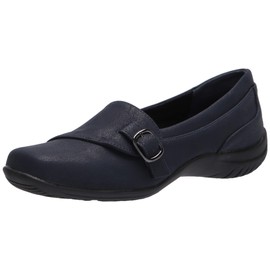 Easy Street Zapatillas Planas para Mujer, Azul Marino/Flor y Brillo, 8 Narrow