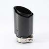 Carbon Fiber Exhaust Tip 2.5 Inlet 3.5 Outlet Gloss Black