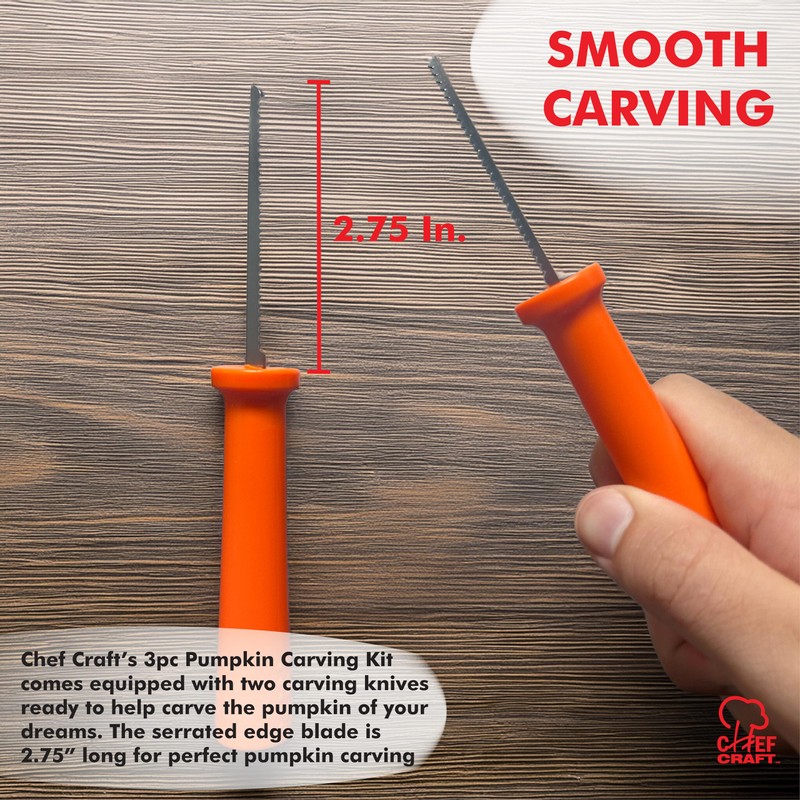 Chef Craft 3-piece Pumpking Carving Kit
