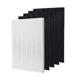 115115 Replacement Filters A Size 21, Compatible for Winix PlasmaWave 5300-2, C535, 6300, 5300, 6300-2, P300, AM90, 9000, 5000, 5000B, C909, 9800, 1 True HEPA Filter + 4 Carbon Pre-Filters